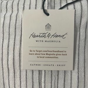 Hearth & Hand Cream Striped Quilt